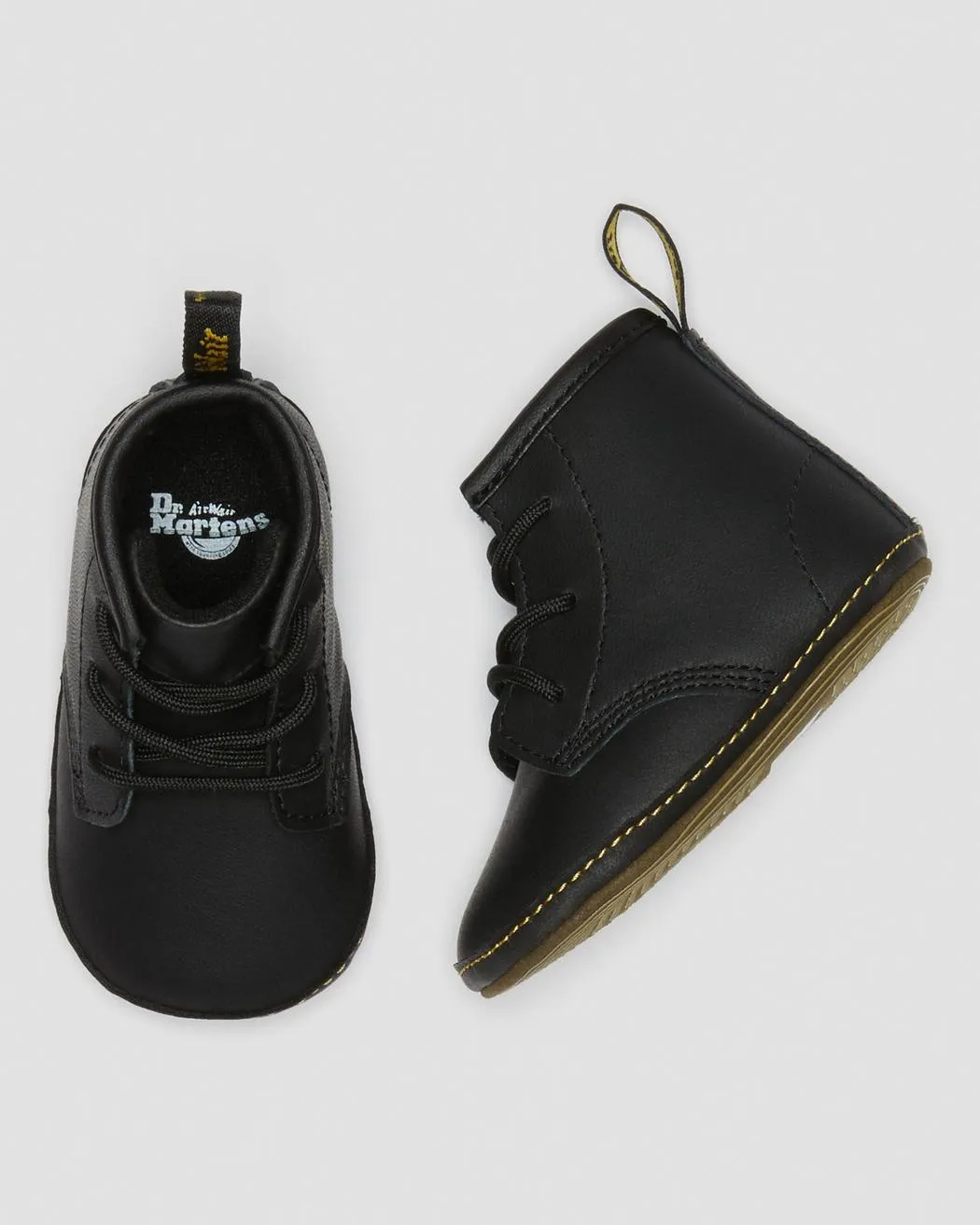 1460 Crib Baby Leather Booties Black