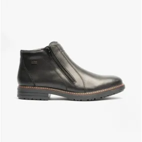 33160-00 Mens Leather Zip Boots Black