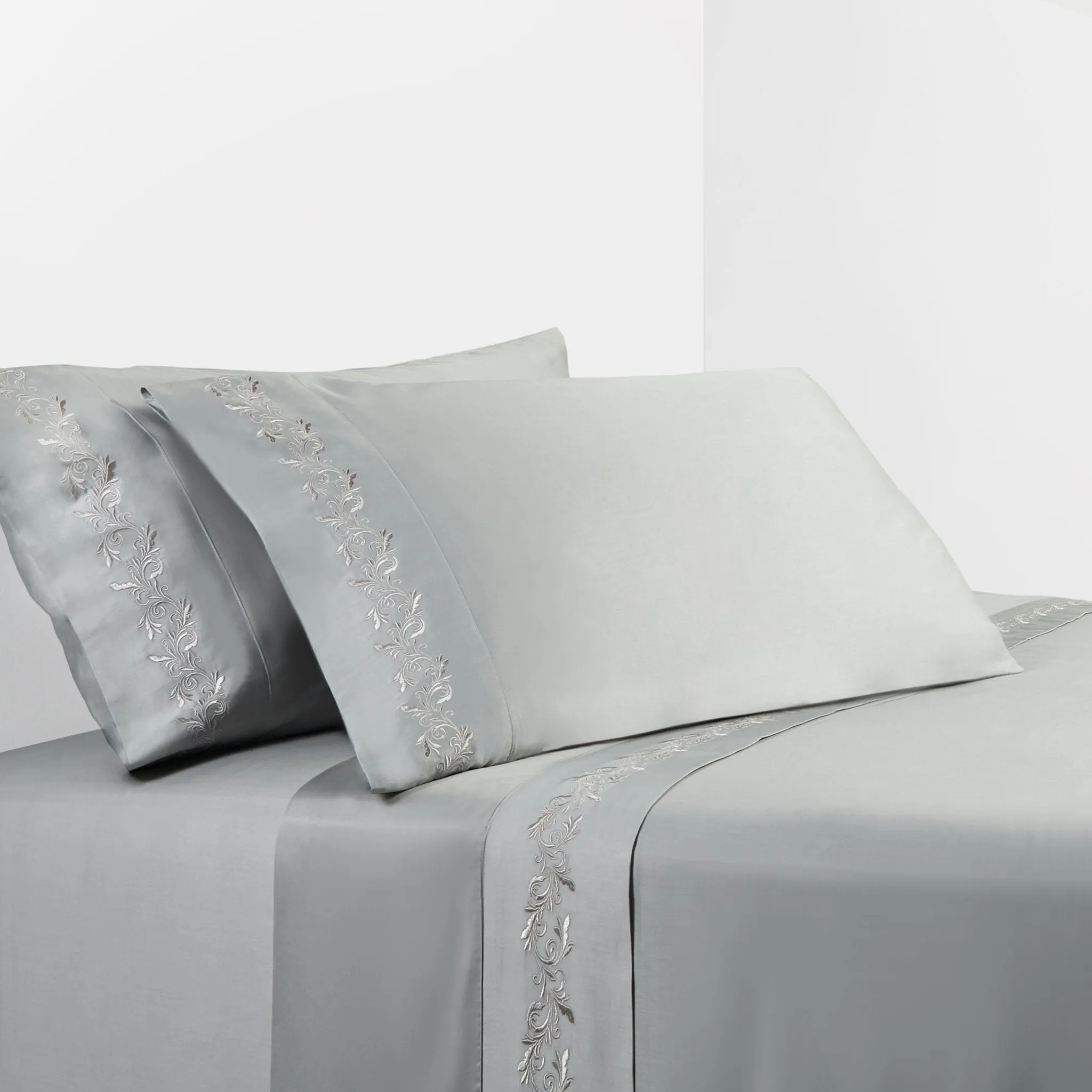 350 Thread Count Scroll Sheet Set, Gray