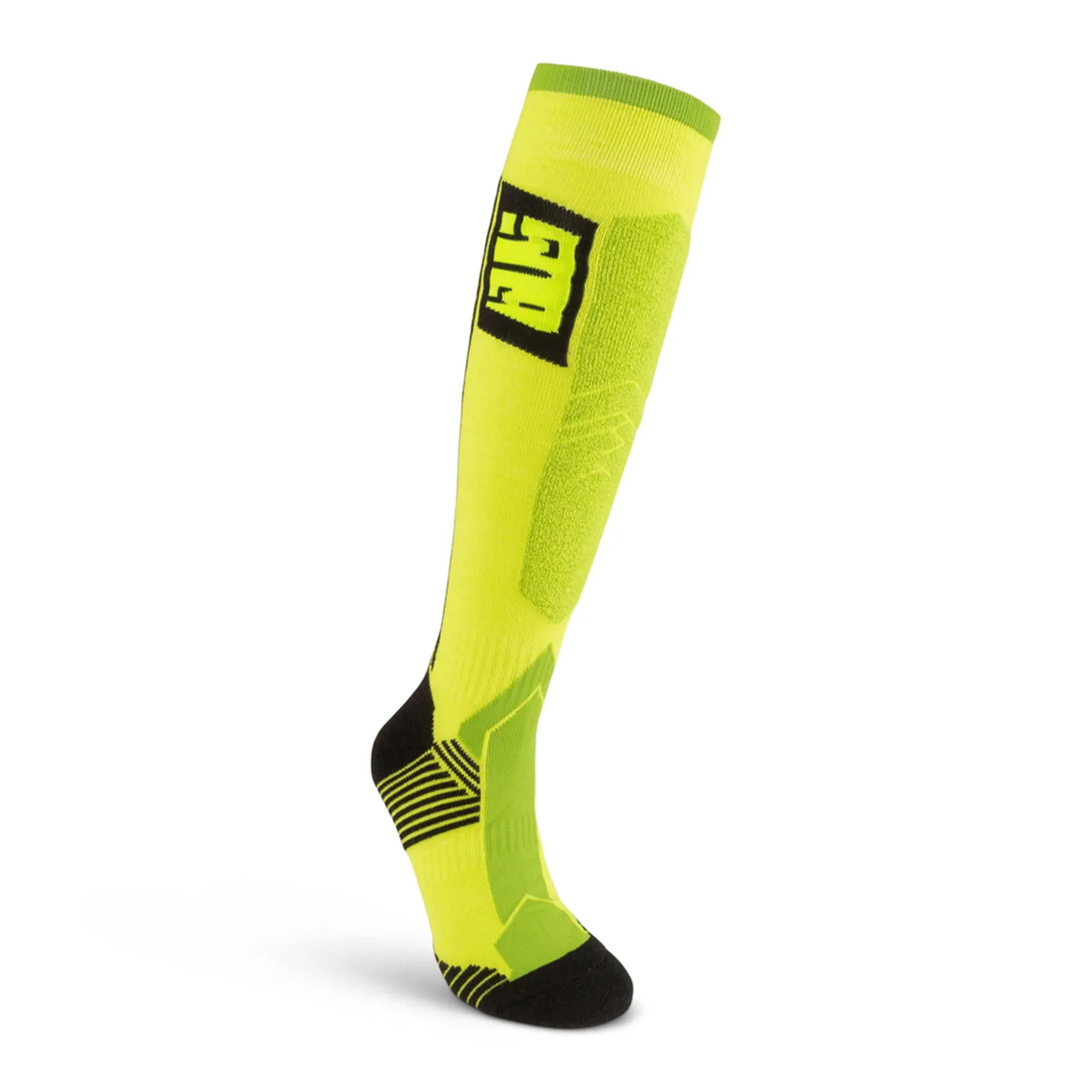 509  Acid green Tactical Sock Full Length Moisture Wicking Lightweight Soft