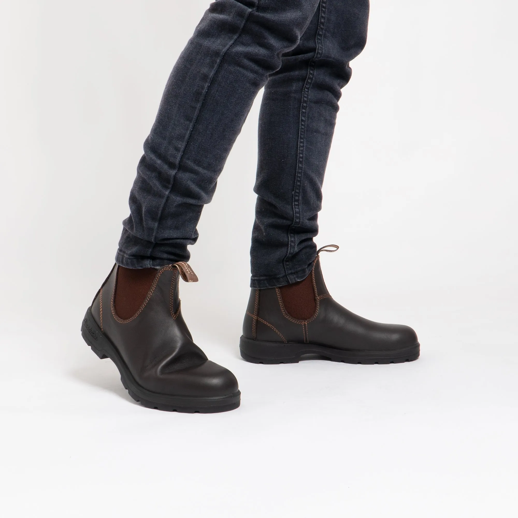 550 Mens Premium Leather Chelsea Boots Walnut Brown