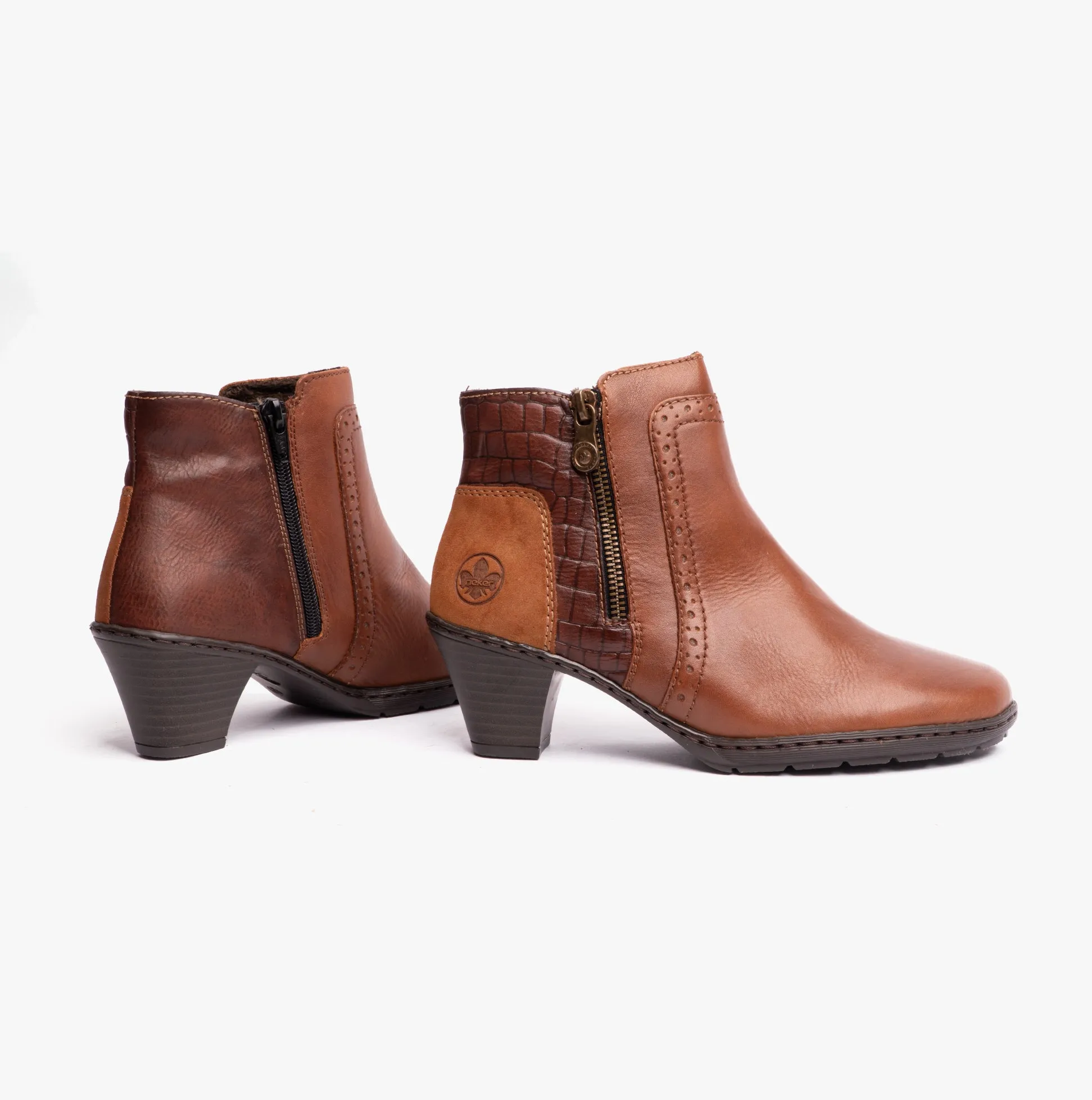 57186-24 Womens Leather Boots Brown