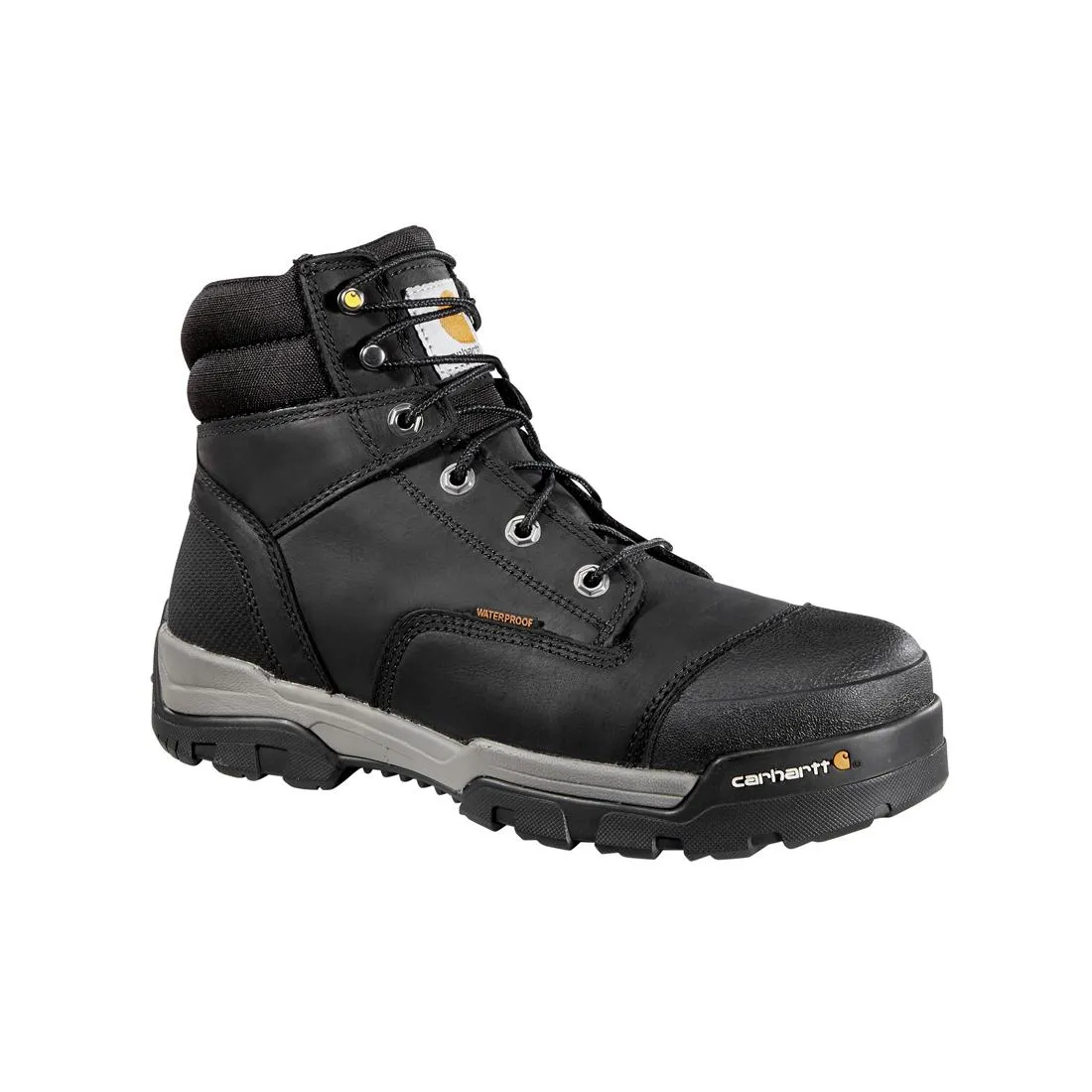 6" Ground Force Waterproof Composite Toe Work Boot Black