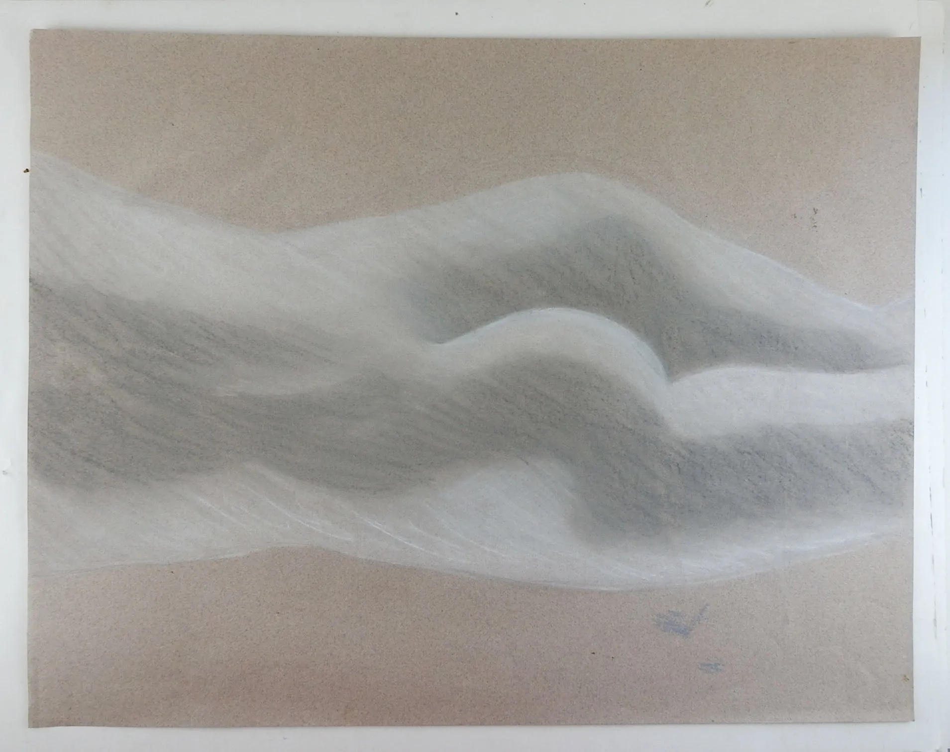 Abstract Nude Pastel Drawing