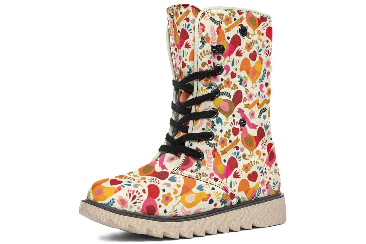 Adorable Chicken Polar Vibe Boots