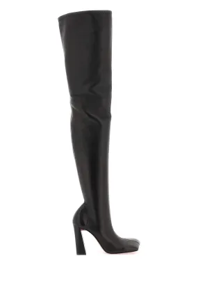 Amina Muaddi Marine Thigh High Boots (Size - 39)