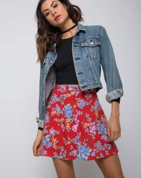 Andrea Skater Skirt in Vintage Fleur