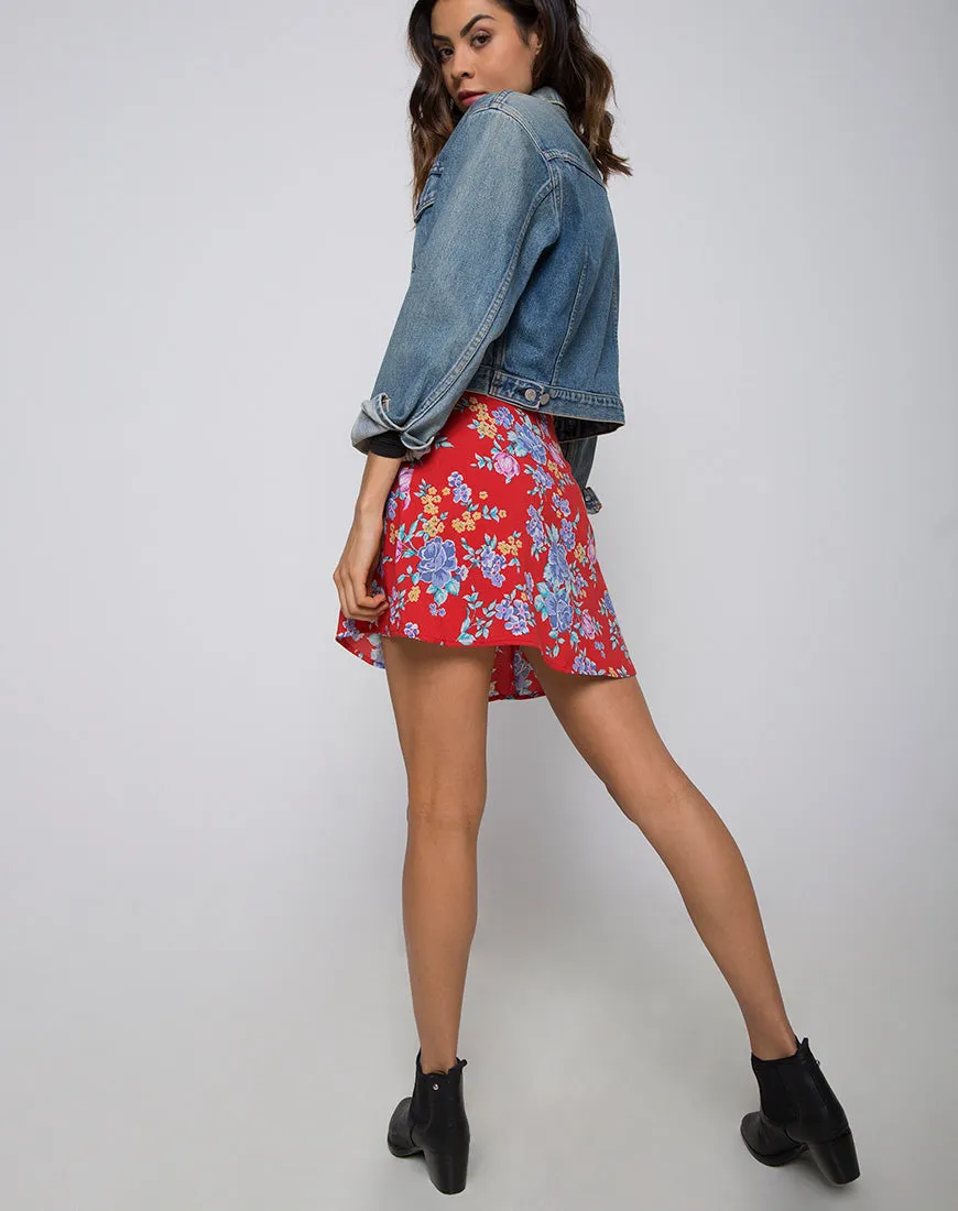 Andrea Skater Skirt in Vintage Fleur