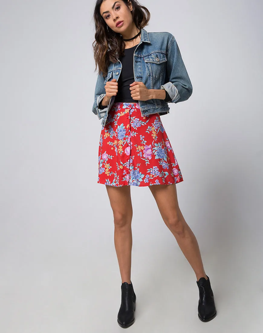 Andrea Skater Skirt in Vintage Fleur