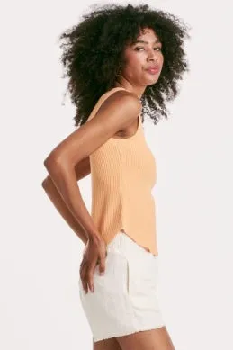 Another Love Cora Ribbed Tank- Peach