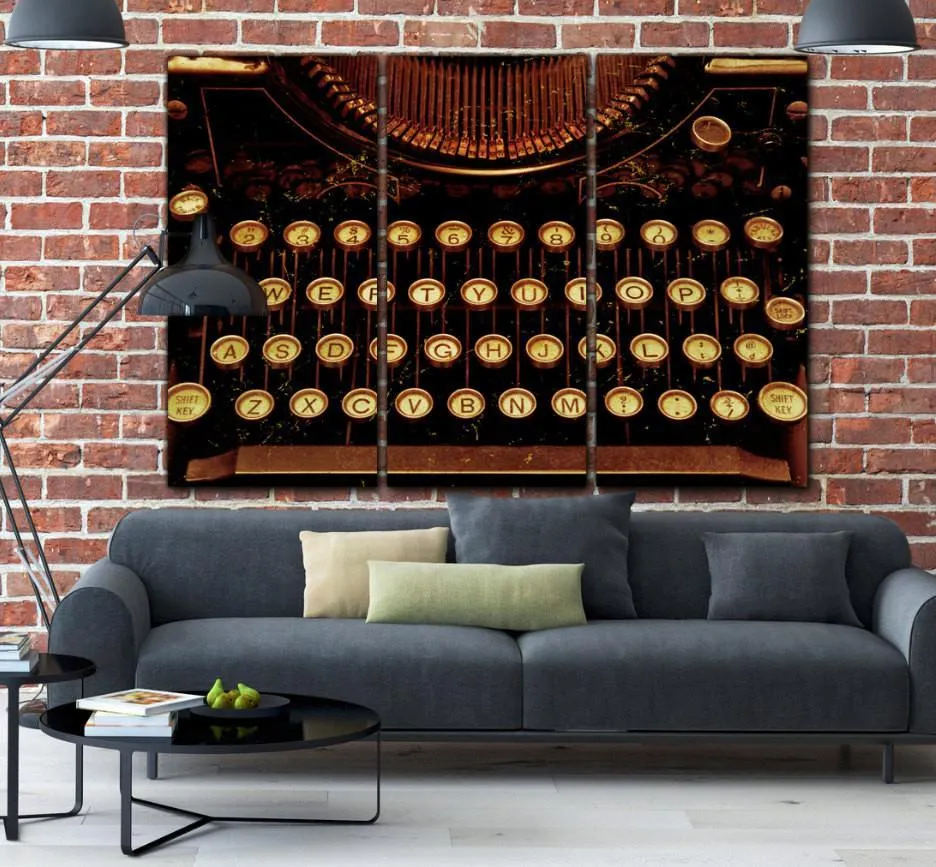 Antique Typewriter Canvas Wall Art