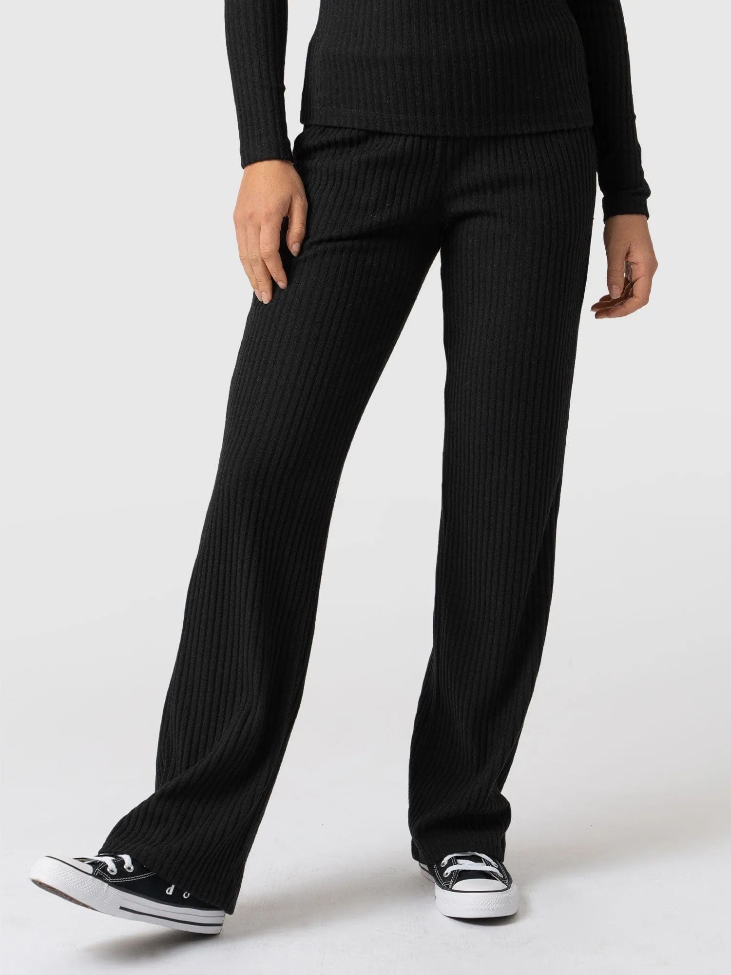 Apartment Pant Ribbed - Black Rib