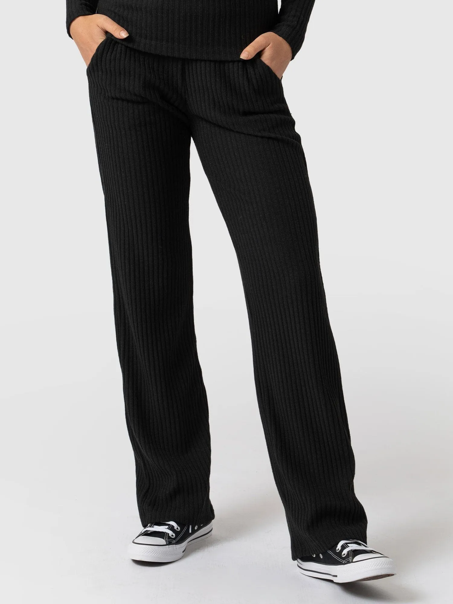 Apartment Pant Ribbed - Black Rib