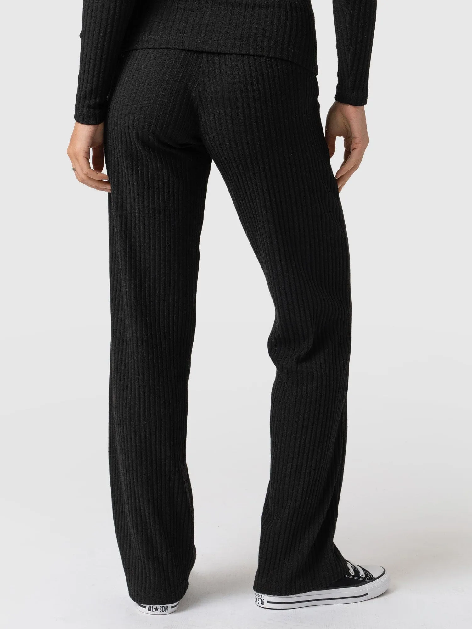 Apartment Pant Ribbed - Black Rib