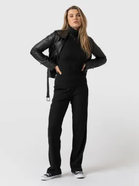 Apartment Pant Ribbed - Black Rib