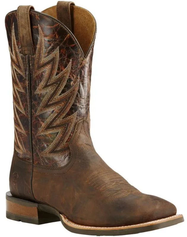 ARIAT MENS CHALLENGER BRANDING IRON BROWN WESTERN BOOTS STYLE 10018695