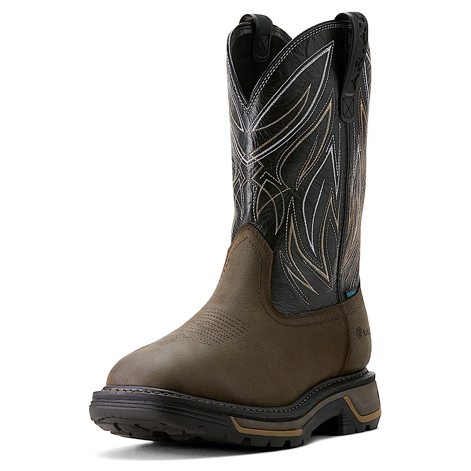 Ariat Men's H20 Big Rig Boa Work Boot - Iron Coffee/Black