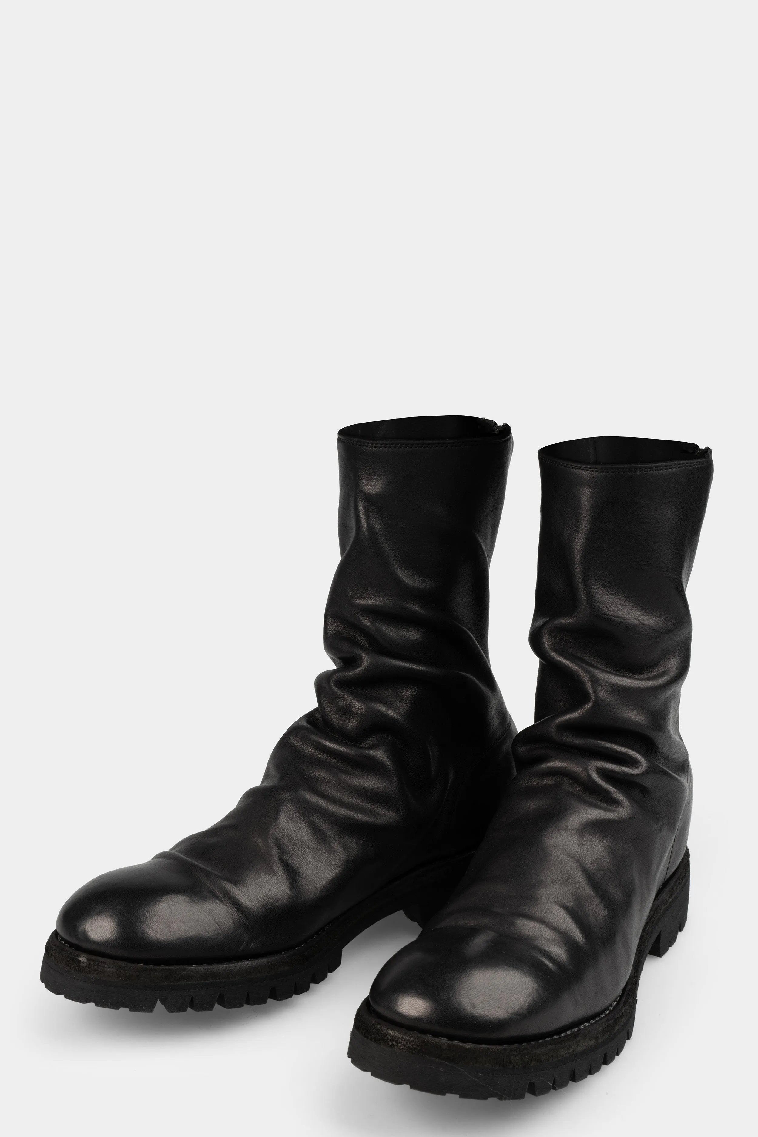 Back zip high top boots | 788V