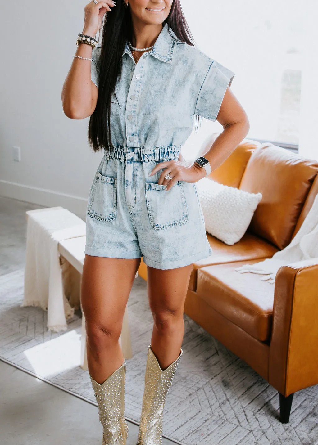 Beau Denim Romper