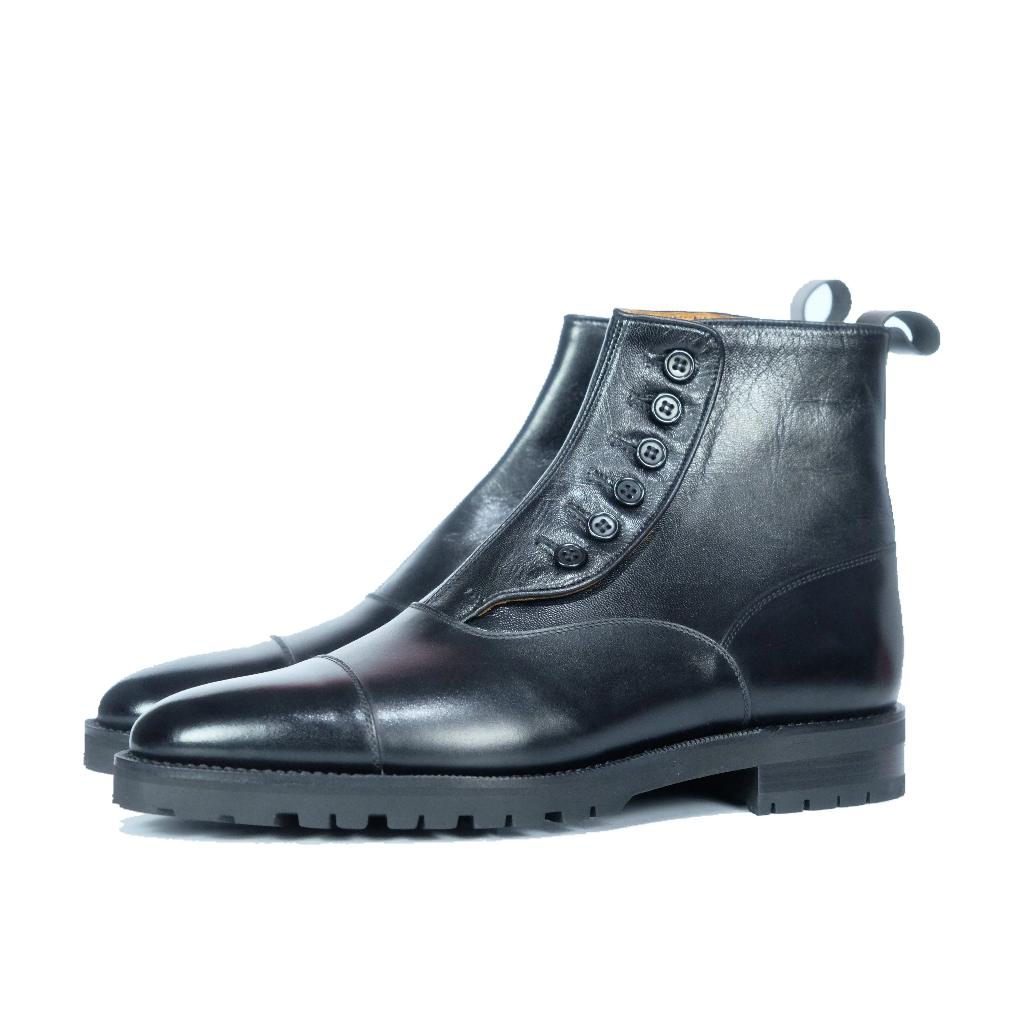 Bellevue - MTO - Black Calf / Black Soft Calf - TMG Last - Commando Sole