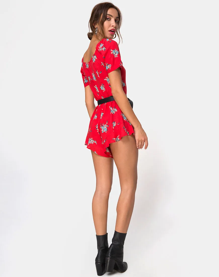 Bersho Playsuit in Soi Rose Red