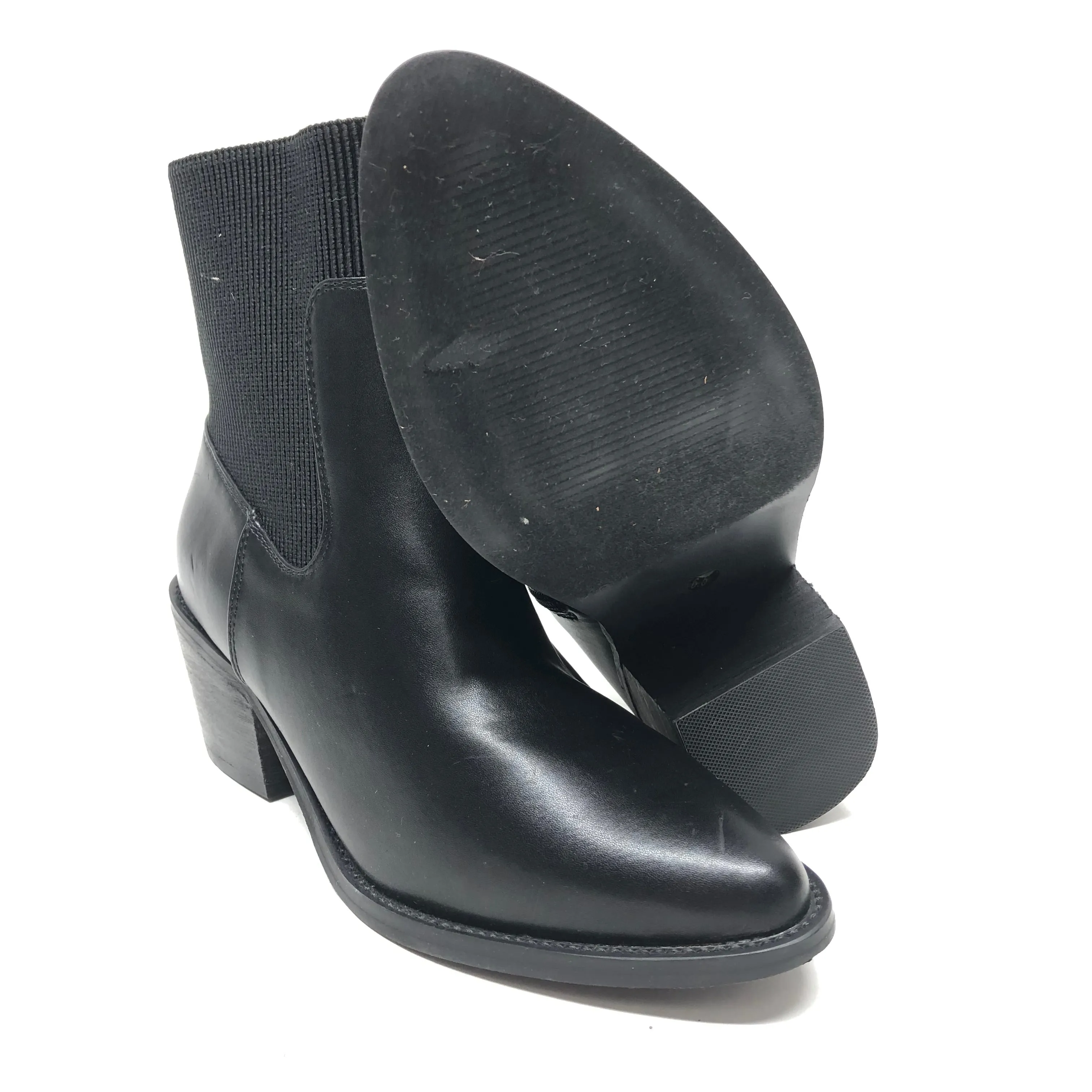 Black Boots Ankle Heels Dv, Size 6.5