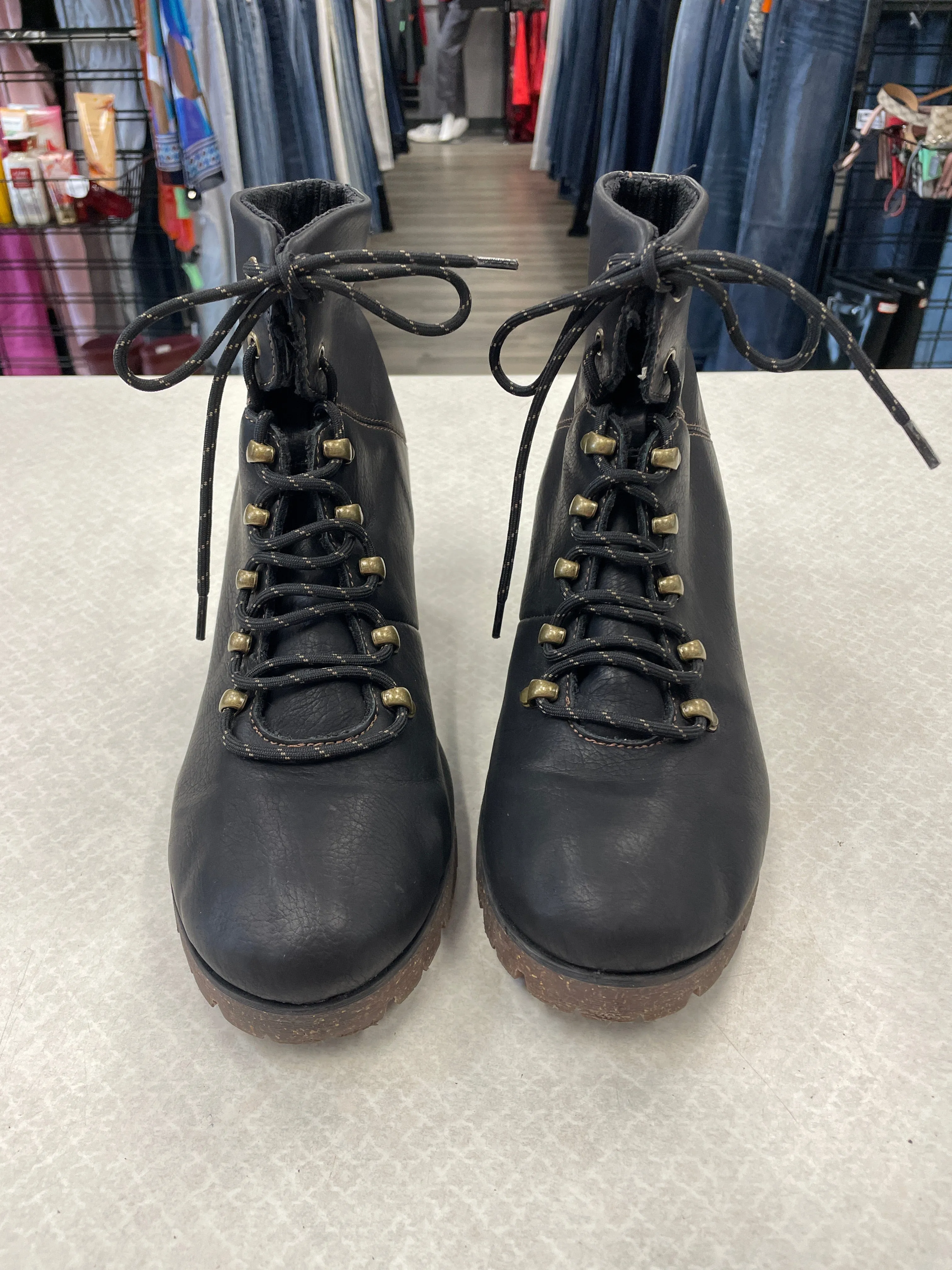 Black Boots Combat Korks, Size 9.5