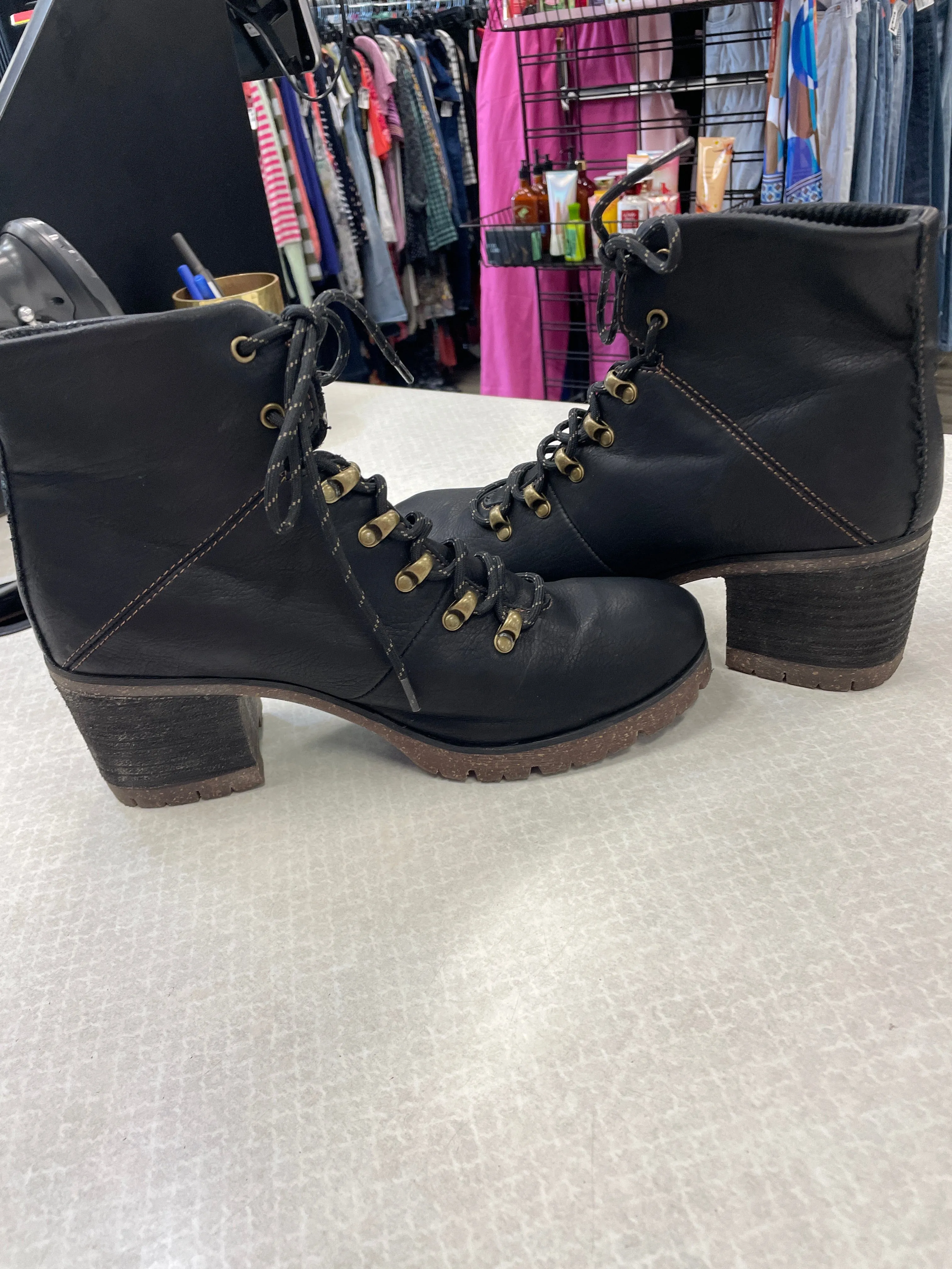 Black Boots Combat Korks, Size 9.5