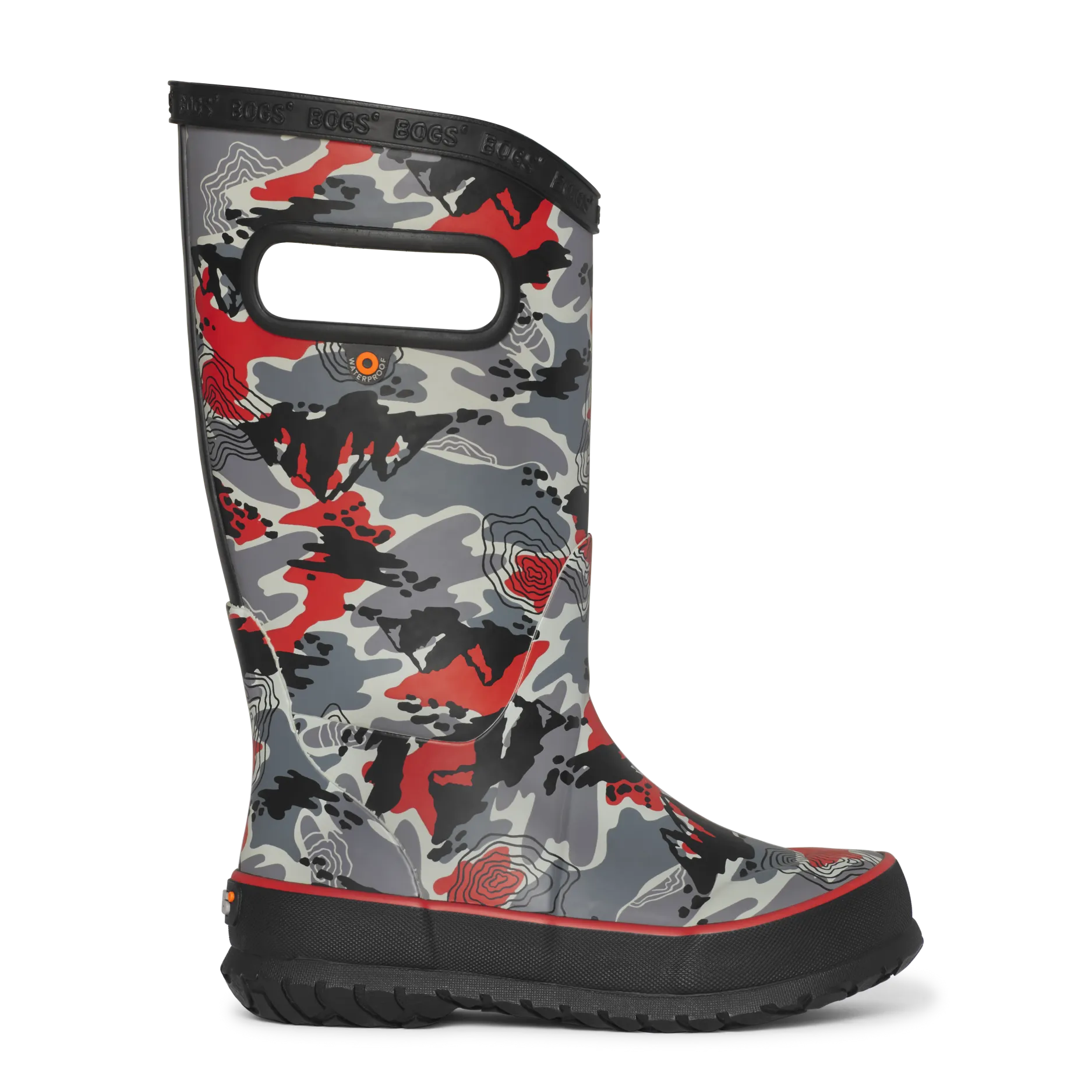 Bogs Rainboot Topo Camo - Black