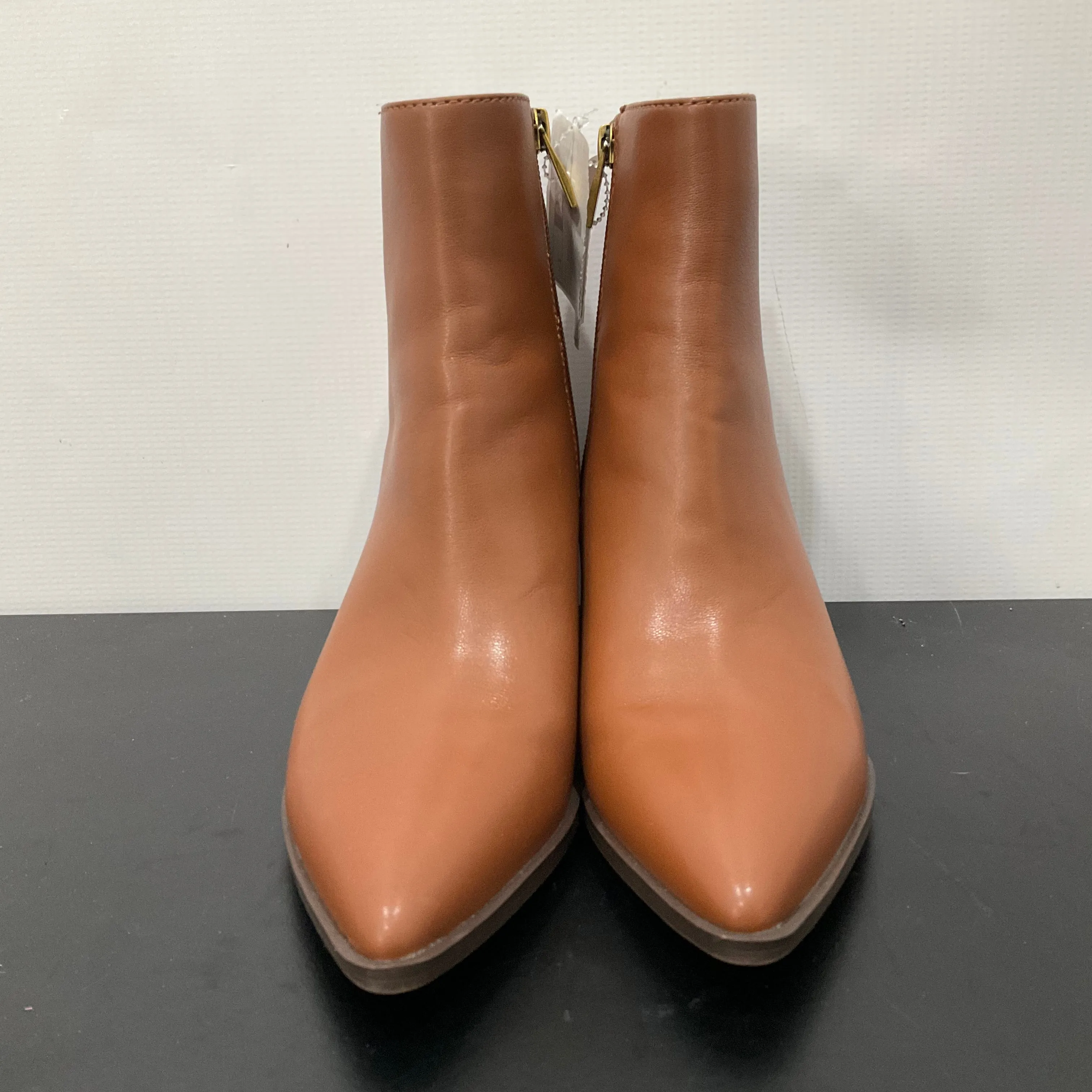 Boots Ankle Heels By Franco Sarto In Brown, Size: 7