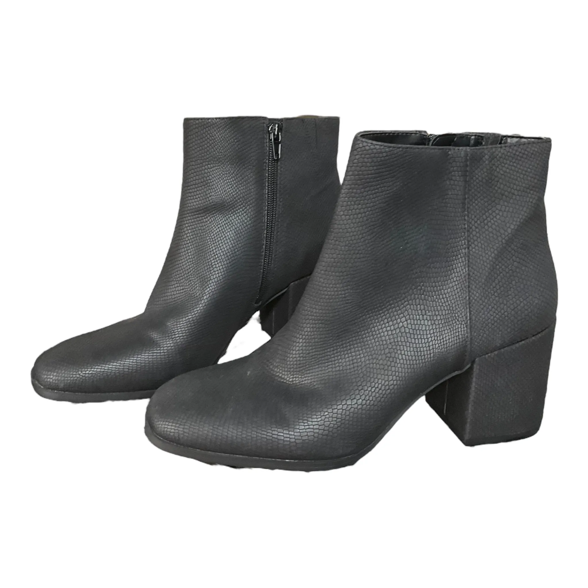 Boots Ankle Heels By Mix No 6 In Black, Size: 9.5