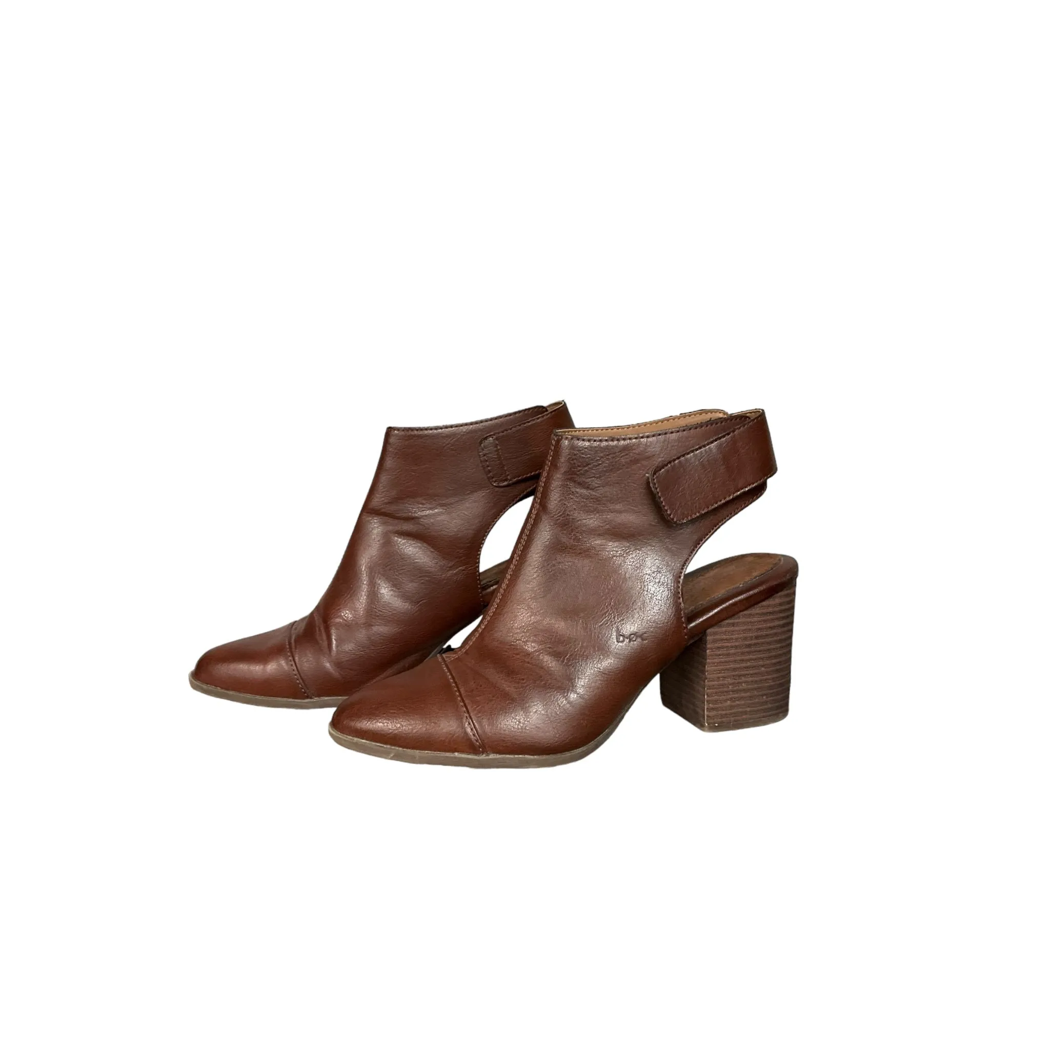 Brown Boots Ankle Heels Boc, Size 9