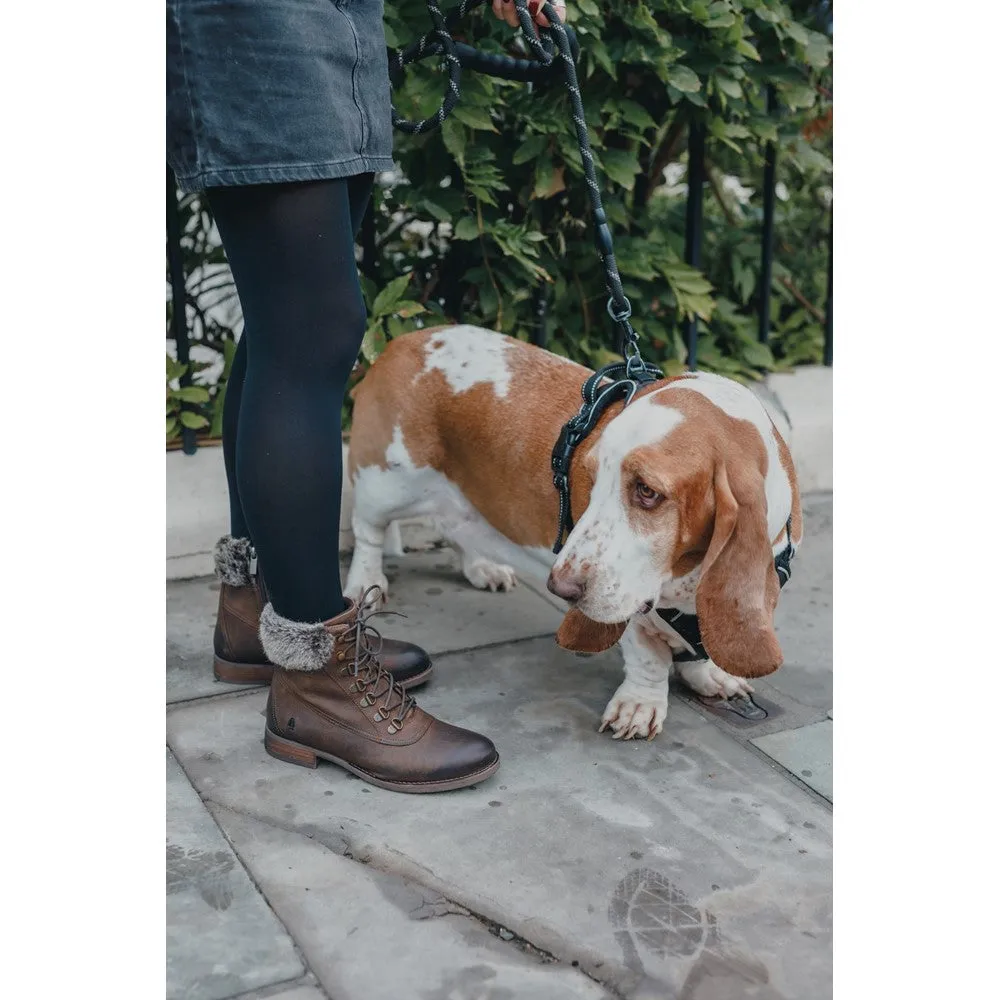 Brown Effie Lace-Up Boots