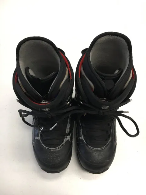 Burton MOTO Black/Red Womens Size 7 Used Snowboard Boots