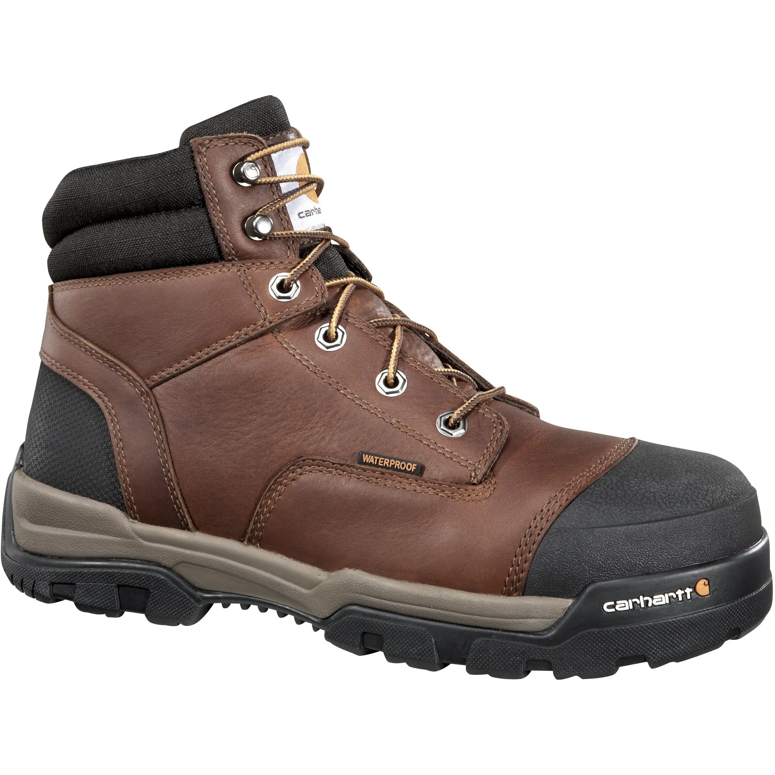 Carhartt Men's Ground Force 6" Comp Toe WP Work Boot - Brown - CME6355