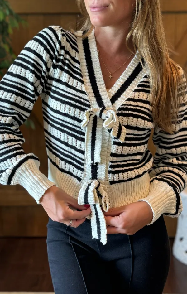 Caroline Bow Knit Cardi