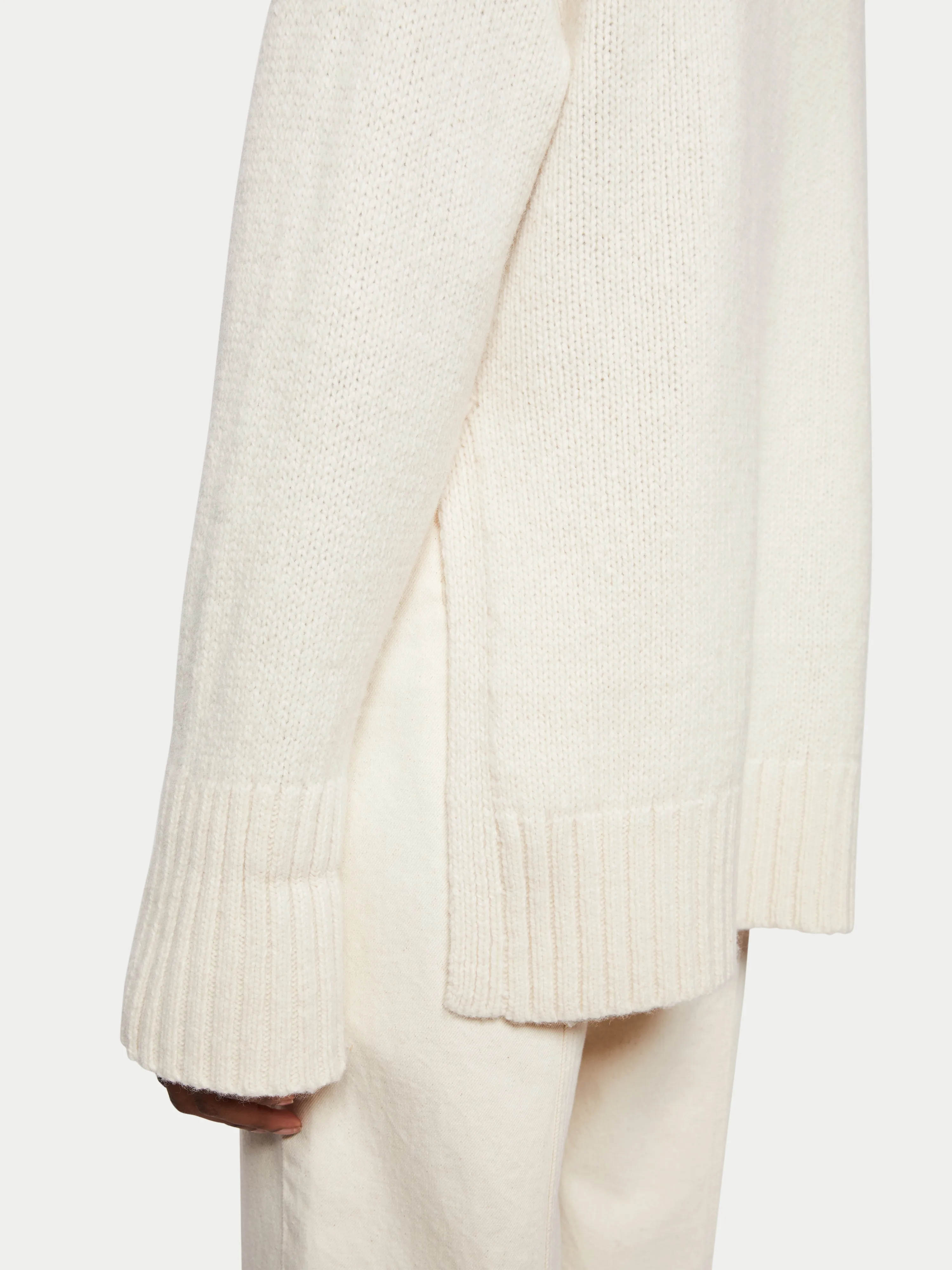 Chunky Zip Collar Jumper | Cream