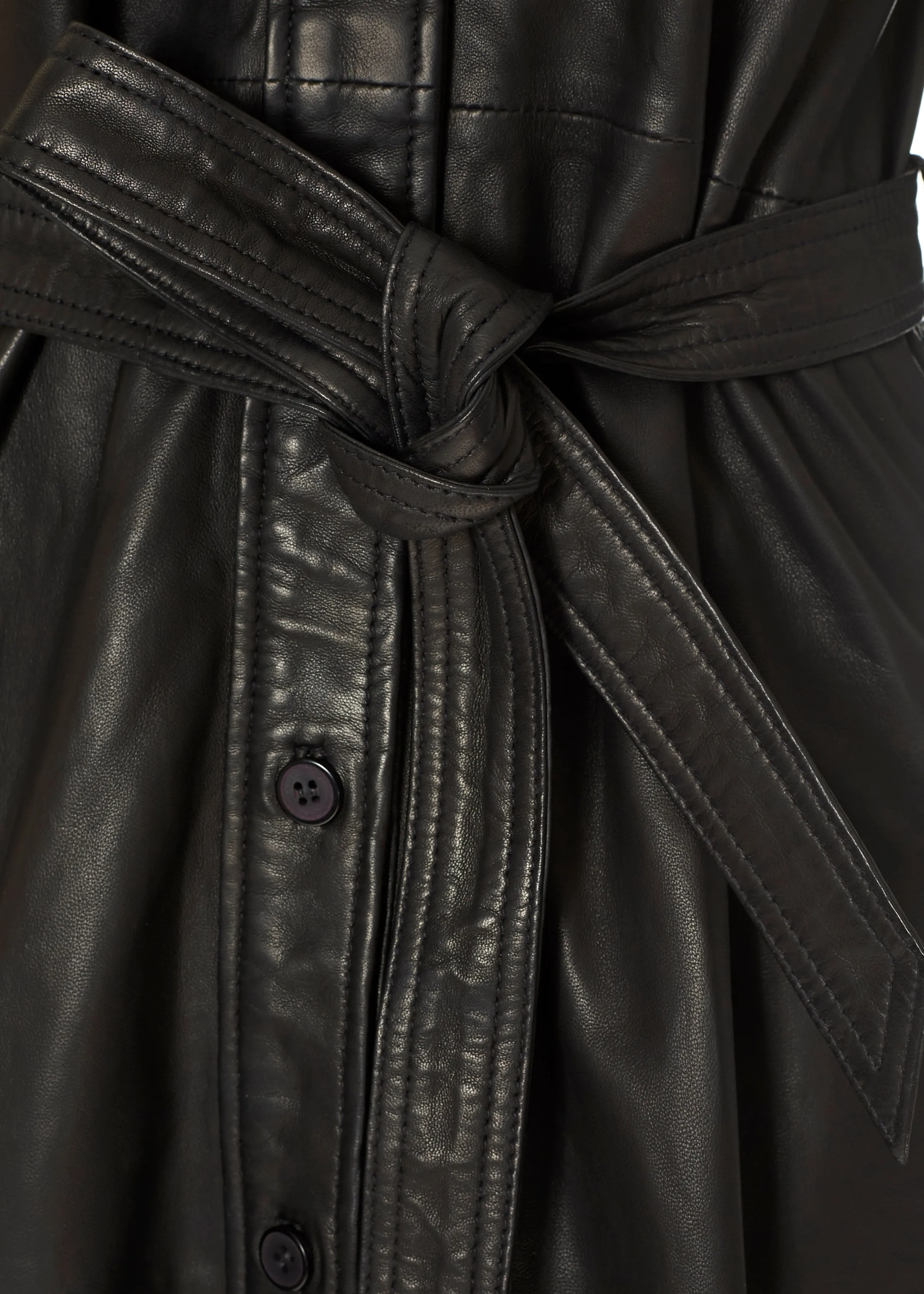 'Clare' Black Leather Dress