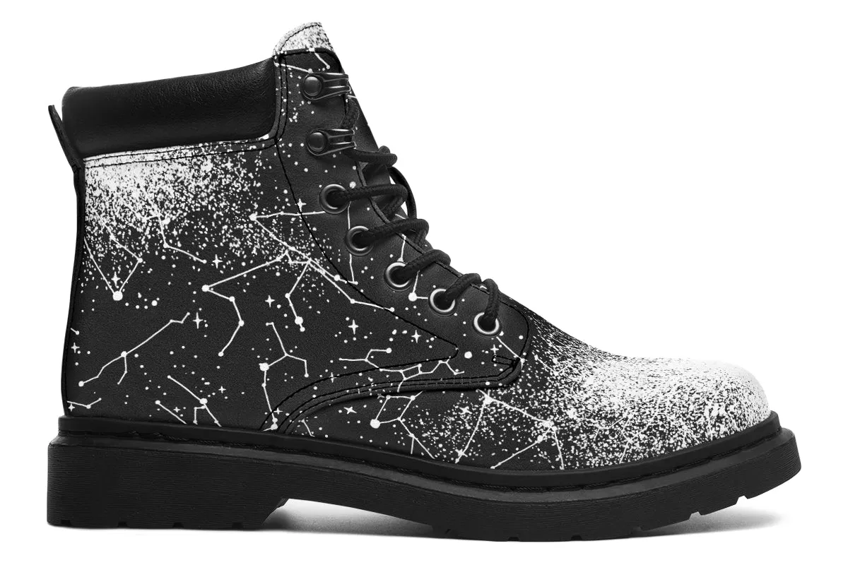 Constellation Classic Boots - High Quality Micro-Suede Weatherproof Vegan Shoes with Stitched on Soles