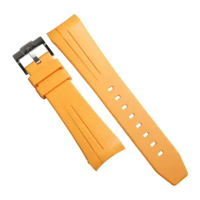 Curved End Rubber Strap for Blancpain x Swatch Scuba Fifty Fathoms in Yellow