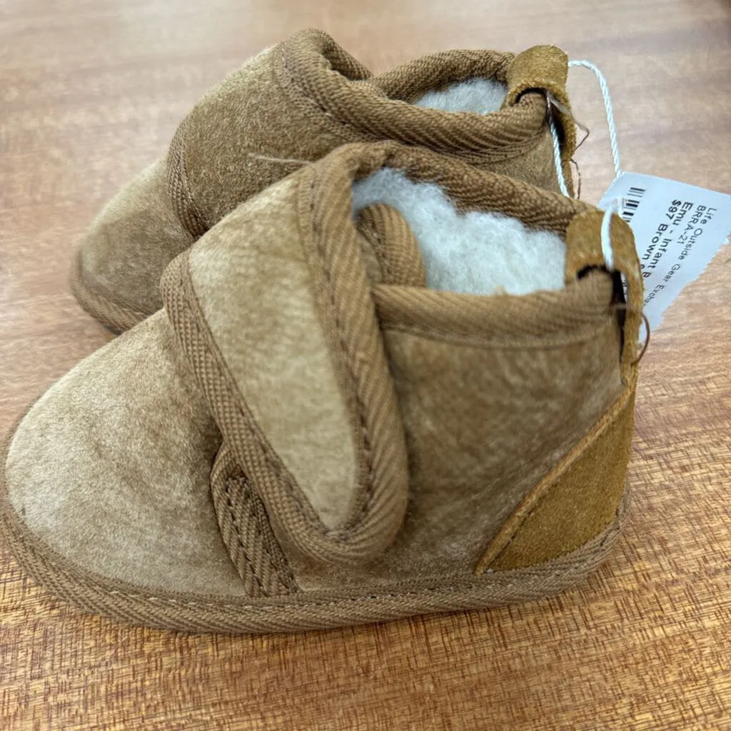 Emu - Infant Boots - MSRP $97: Brown-children-6-12M