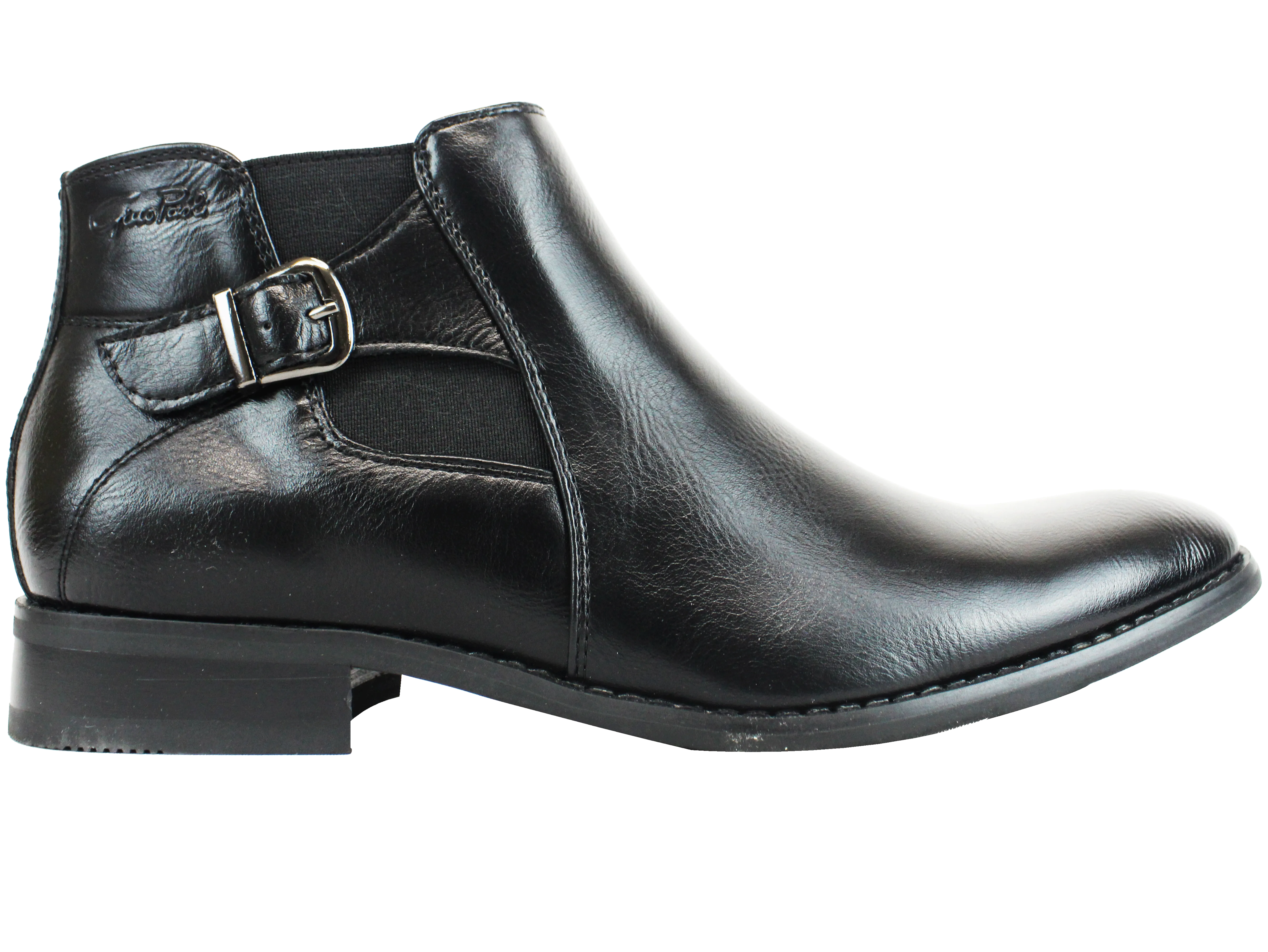 GINO PAOLI Side Buckle Black Boot