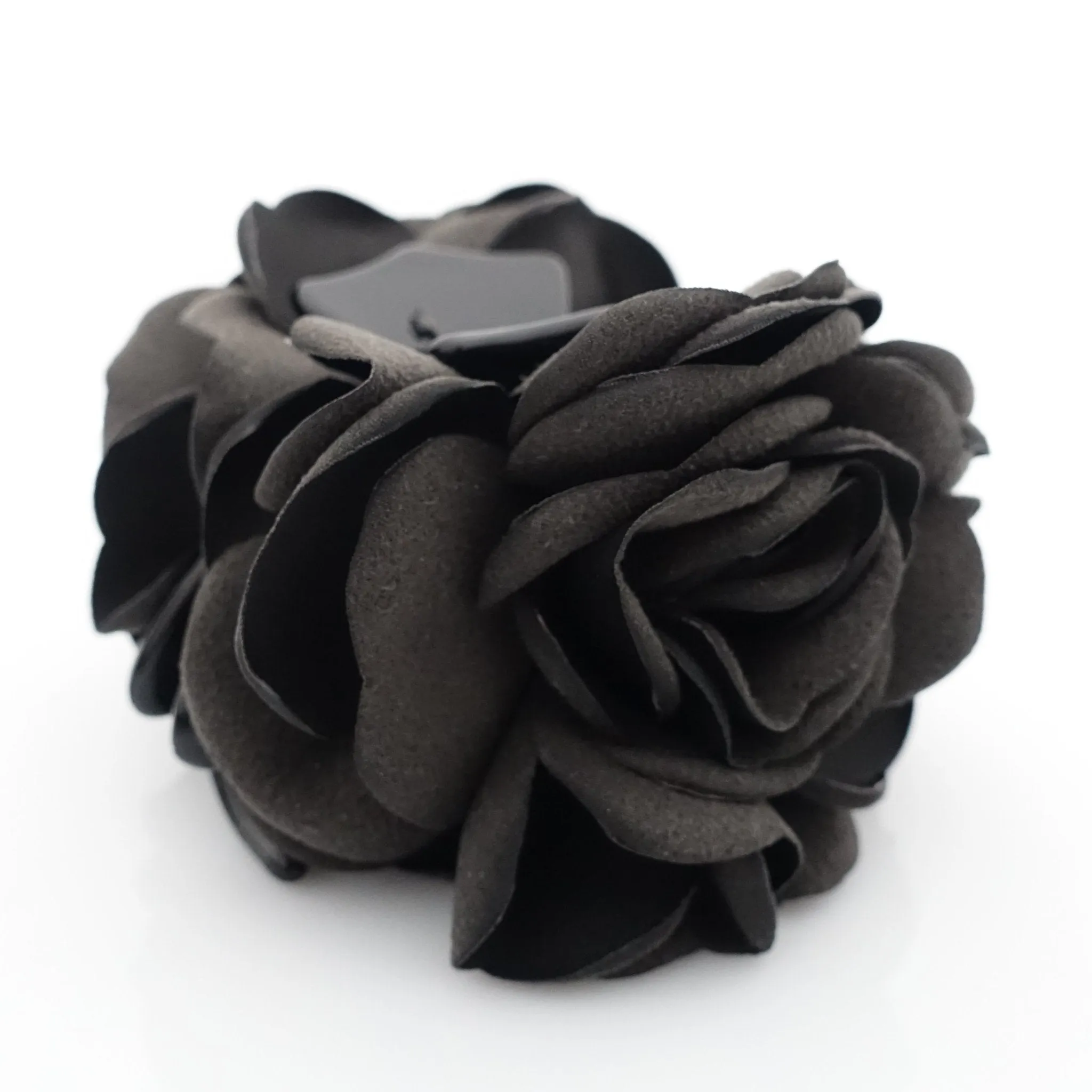 Handmade Suede Two Tone Petal Rose Flower Hair Jaw Claw