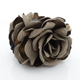 Handmade Suede Two Tone Petal Rose Flower Hair Jaw Claw