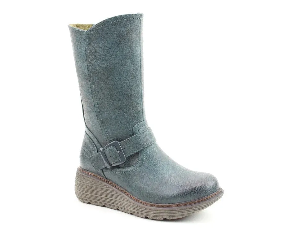 Heavenly Feet Vegan friendly Almond Boot-OCEAN BLUE