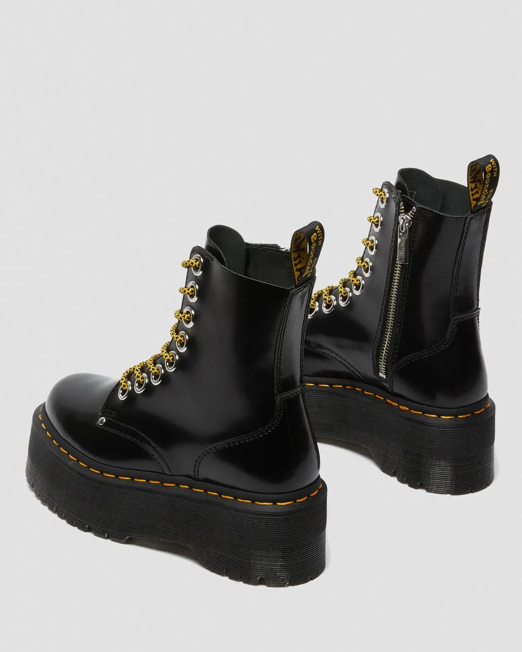 Jadon Max Black Buttero Platform Boots