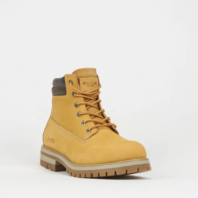 Jeep Honey Tan Leather Rugged worker Boot