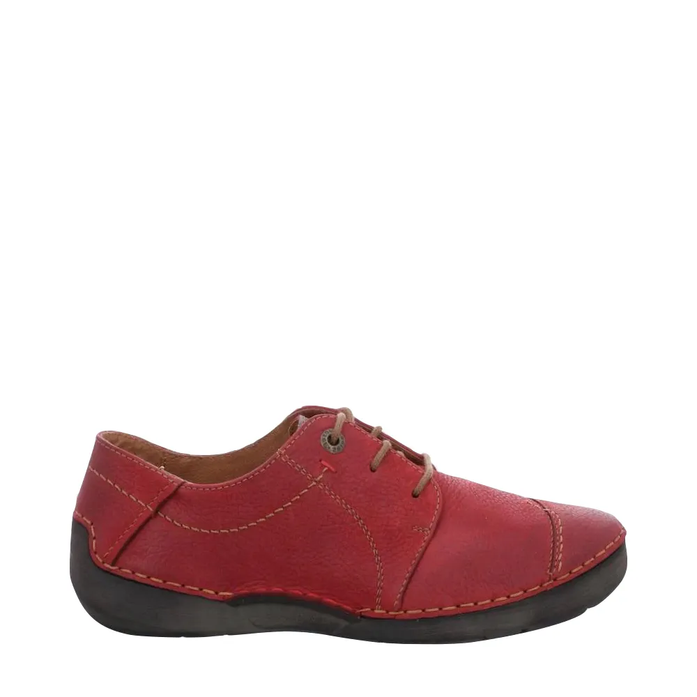 Josef Seibel Women's Fergey Nubuck Leather Lace in Red