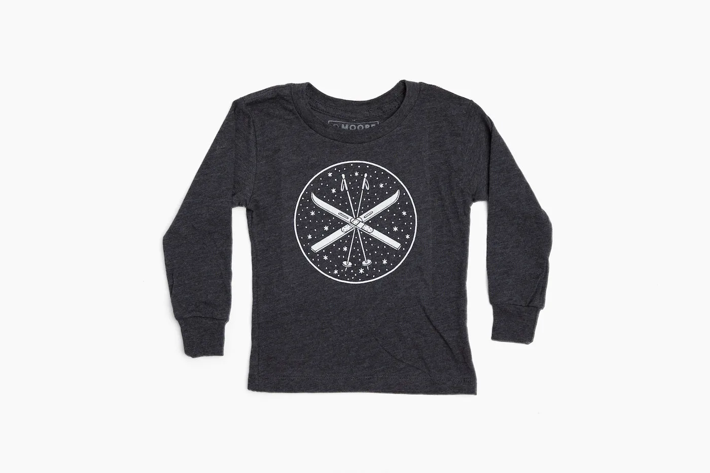 Kids Ski Long Sleeve Tee-Dark Gray Heather