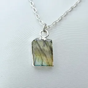 Labradorite Untetherd Soul Necklace - Silver